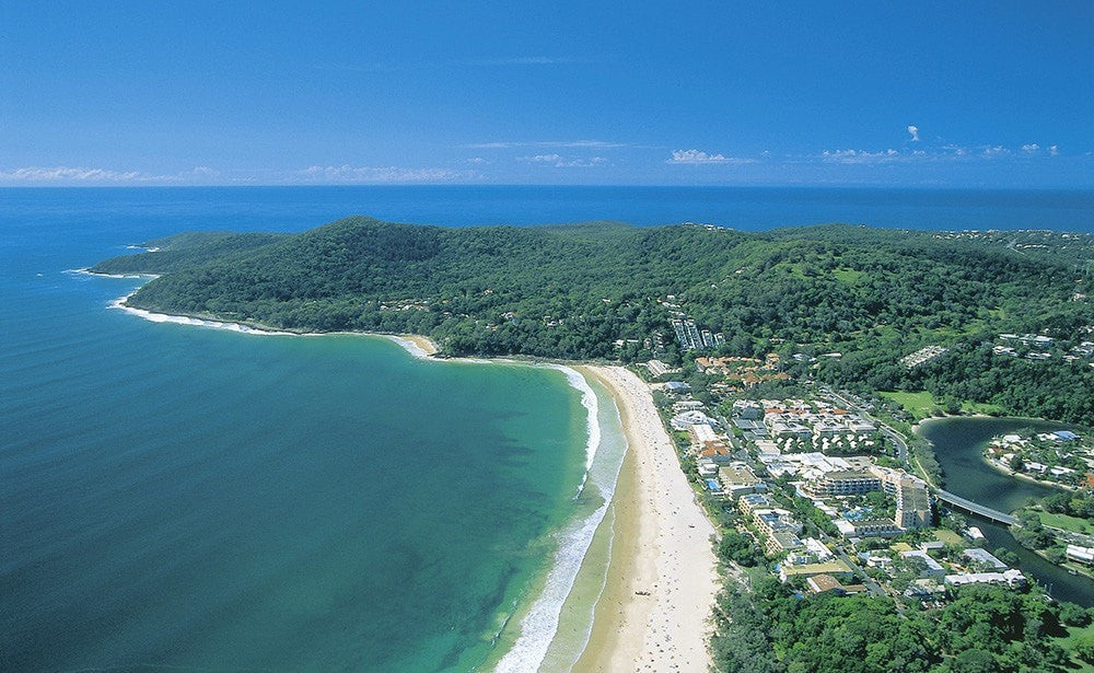 Beaches drone view, Noosa Heads Australia