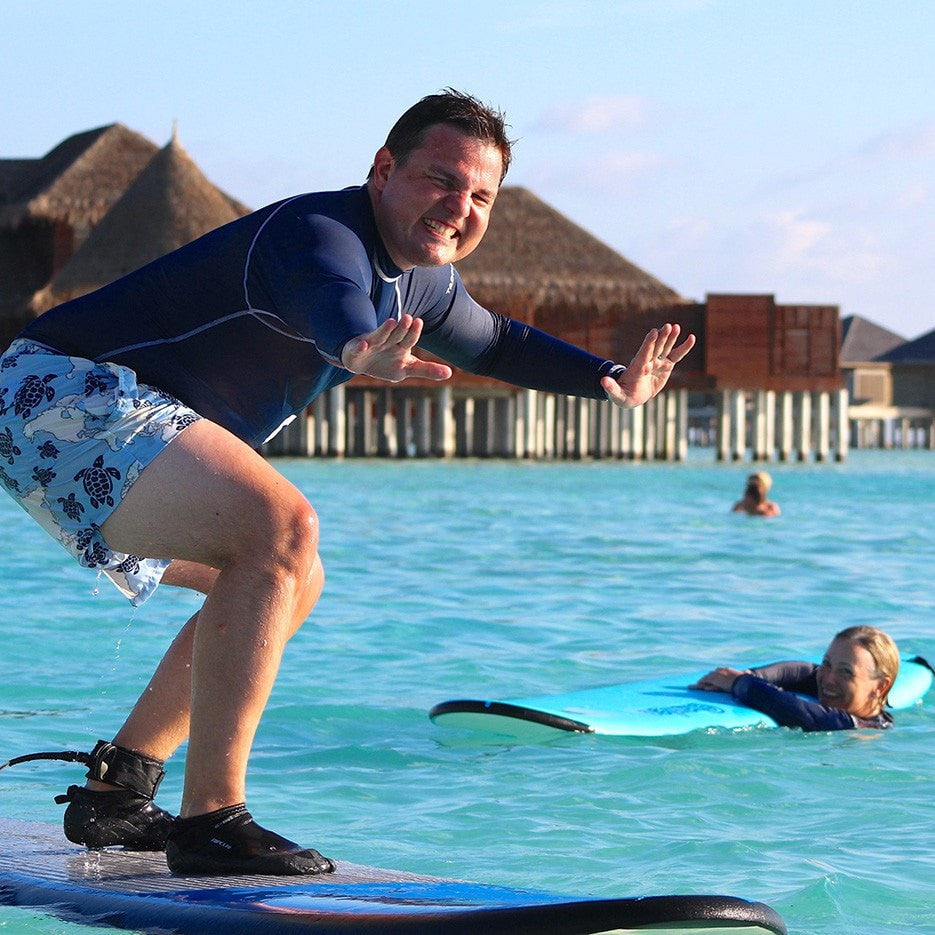 Balance ride. Anantara Veli, Maldives, Luxury Surfing