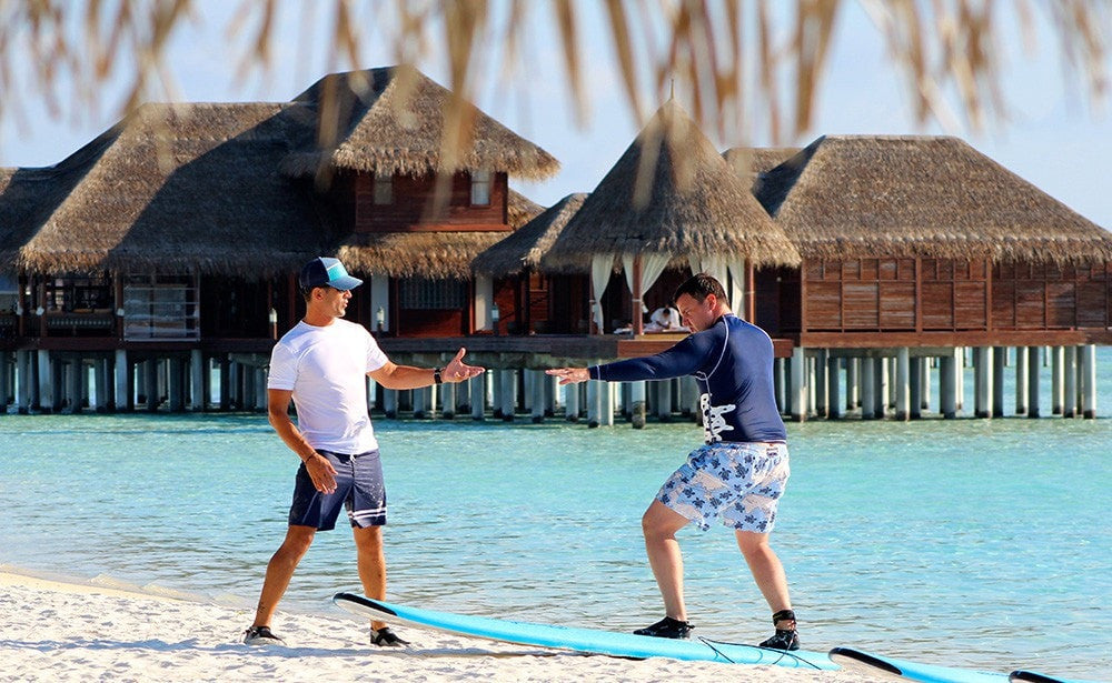 Fun on the Beach .Anantara Veli, Maldives, Luxury Surfing