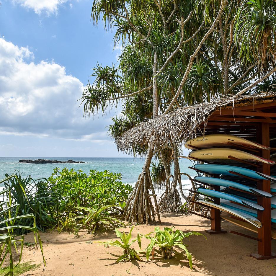 Boat holding area. Anantara Peace Haven, Sri Lanka