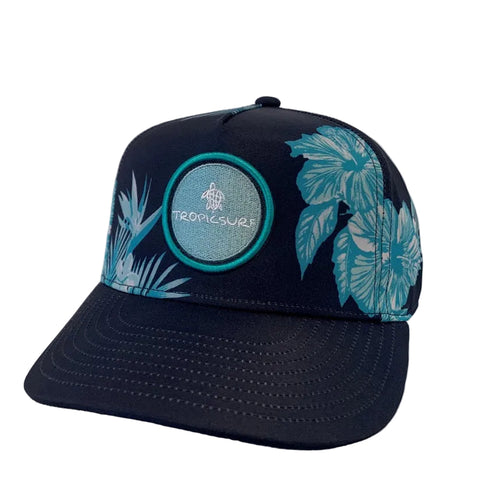 TS Lux Trucker Cap Hibiscus Navy