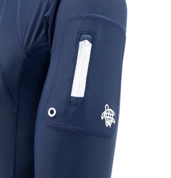 Mens Long Sleeve Tech Rashies - Navy