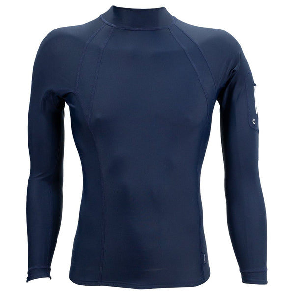 Mens Long Sleeve Tech Rashies - Navy