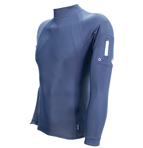 Mens Long Sleeve Tech Rashies - Navy