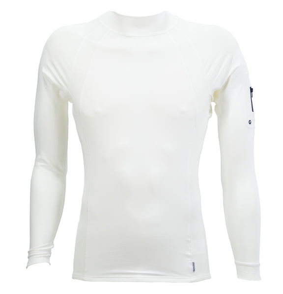 Mens Long Sleeve Tech Rashie - White