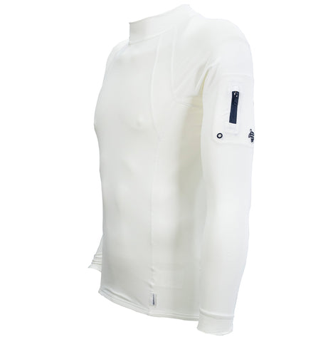 Mens Long Sleeve Tech Rashie - White